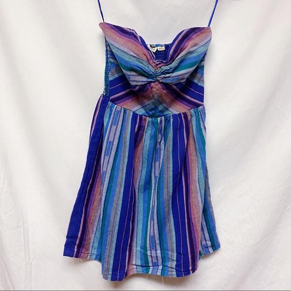 ROXY Striped strapless mini dress - Picture 11 of 15